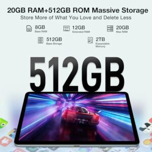 DOOGEE T40 Android 14 Tablet 11 Pollici, Tablet con Tastiera, 20GB RAM+512GB ROM(2TB TF), 8580mAh, MTK G99 Octa-Core, Tablet con Custodia, Mouse e Penna, 4G lte e 5G WiFi/OTG/16MP/GPS/GMS