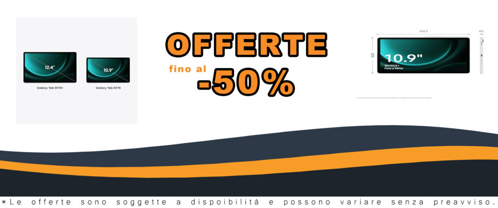 Samsung Galaxy Tab S9 FE, Display 10.9" TFT LCD PLS, Wi-Fi, RAM 6GB, 128GB, 8.000 mAh, Exynos 1380, Android 13, IP68, Gray, [Versione italiana] 2023