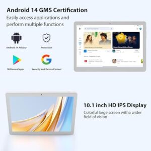 LEVIRTU 10 Pollici Android 14 Tablet in Offerta Octa-Core 2.0 GHz, 5GWiFi 6, 36GB RAM+128GB ROM(TF 1TB), 8000mAh, Dual Camera, Bluetooth 5.0, Tablet con Tastiera,Penna,Mouse-Oro