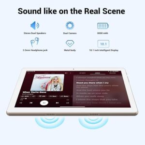 LEVIRTU 10 Pollici Android 14 Tablet in Offerta Octa-Core 2.0 GHz, 5GWiFi 6, 36GB RAM+128GB ROM(TF 1TB), 8000mAh, Dual Camera, Bluetooth 5.0, Tablet con Tastiera,Penna,Mouse-Oro