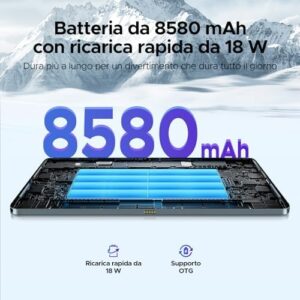 DOOGEE T40 Tablet 11 Pollici Android 14 Tablet, 2.5K 20GB + 512GB/TF 2TB Tablet android, Tablet con Tastiera e Mouse, Helio G99 Octa Core, Tablet con sim, 4G Dual SIM, Face ID/8580mAh/16+8MP/GMS/OTG