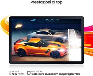 Samsung Galaxy Tab S6 Lite (2022) Tablet, S Pen, Touchscreen LCD TFT, Wi-Fi, RAM 4 GB, 64 GB espandibili, Batteria 7040 mAh, Android 12, Grigio (Oxford Gray), 10.4" [Versione italiana]