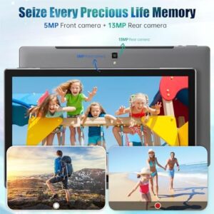 azamp Tablet MES-B1, Tablet da 14,1 pollici Android 13 con 1920 x 1080 IPS HD, 6 GB/128 GB, 512 G di espansione, e batteria da 10000 mAh, ideale per produttività, intrattenimento e istruzione