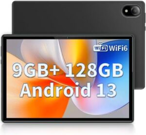 DOOGEE U10 Tablet 10 Pollici Android 13 9GB RAM + 128GB ROM/TF 1TB Quad-Core 2.0 GHz, Tablet in Offerta Bluetooth 5.0 | WiFi-6 | 5060mAh | 1280 * 800 | 5MP+8MP Tablet PC, Luce Blu Bassa, Grigio