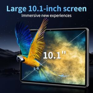 TUOHAITIME Tablet 10.1 pollici Android 14 Tablet, 2024 Newest GMS Certified, Octa Core Tablet PC con custodia, 10GB RAM 64GB ROM 1TB Espandere, 6000mAh, ricarica veloce, WiFi, BT5.0, FM, GPS (Nero)