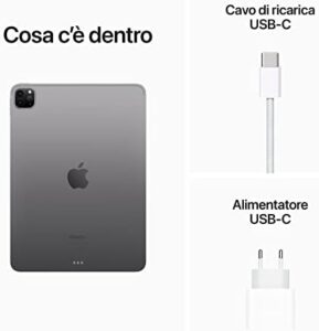 Apple 2021 iPad Pro (11", Wi-Fi, 2TB) - Grigio siderale (3ª generazione)