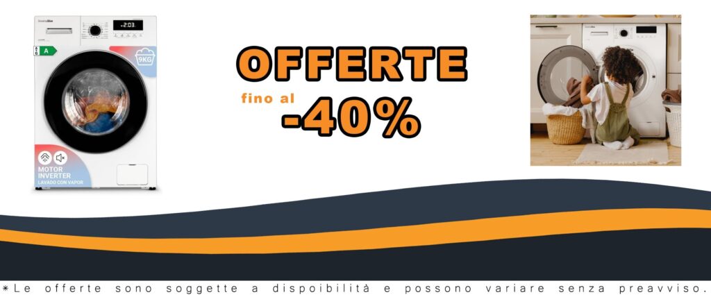 UNIVERSALBLUE Lavatrice 9kg Inverter: Carico Frontale, 16 Programmi, 1400RPM