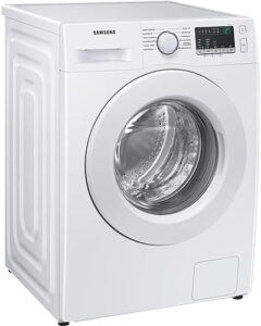 "Lavatrice Samsung 9kg con Ecobubble, 1400 giri/min, motore inverter e programmazione vapore."