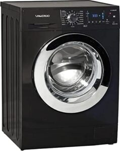 Lavatrice a 8 kg Classe C con 1400 giri/minuto, colore nero.